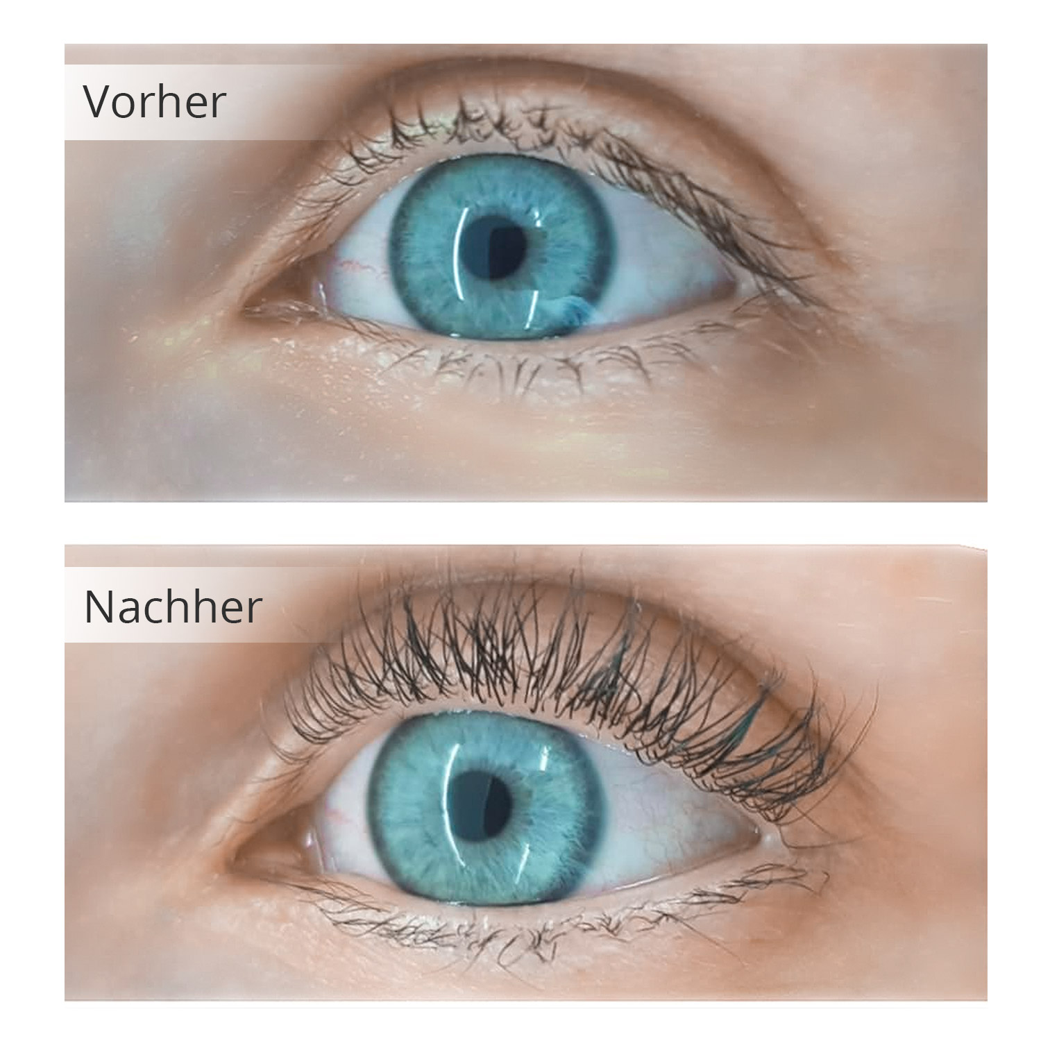 Vorher-Nachher Vergleich von Microblading